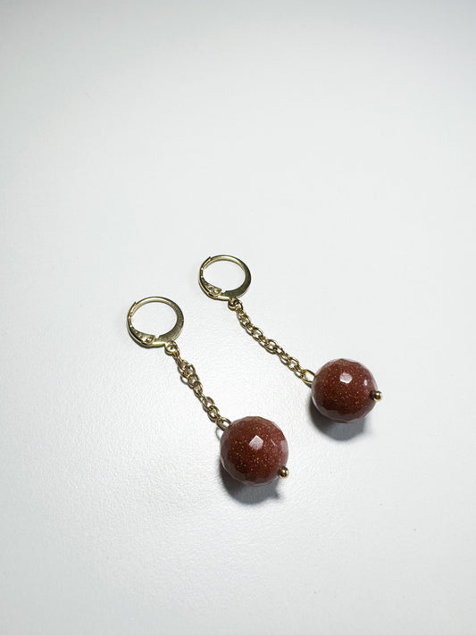 Orecchini con pietra di sole