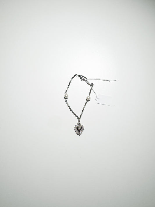 Bracciale cuore sacro e madreperle